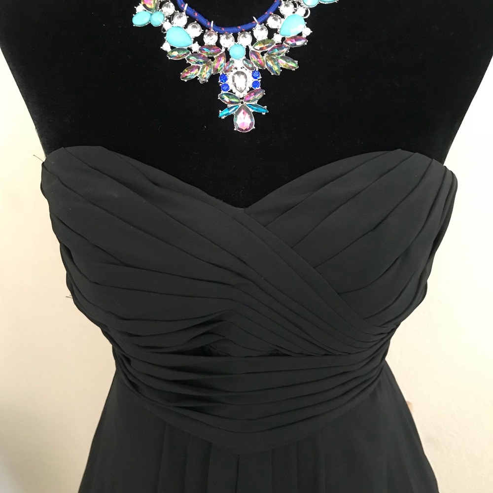 Special occasion beautiful black chiffon dress